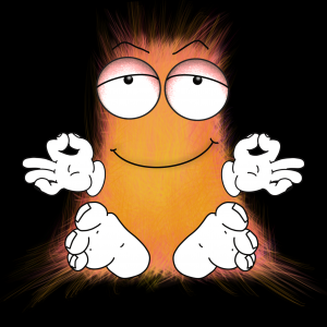 Entspannungs Monster macht Meditation