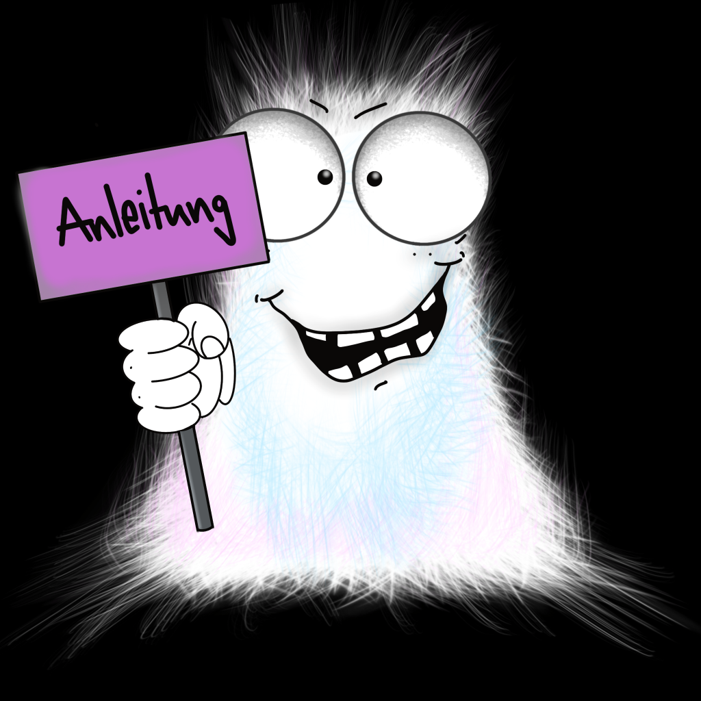 Migräne Monster mit Schild Anleitung